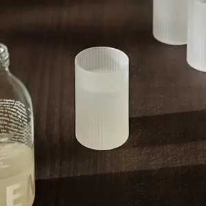 ferm LIVING Verrine Ripple, blanc, 140 ml, verre, set de 4 pièces pas cher