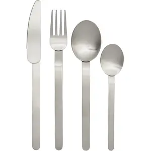 Ferm Living - Set de couverts Stelo - Métal - Acier inoxydable brossé