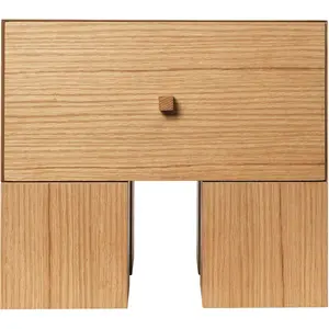 Table de chevet en chêne naturel 40x45cm Kuben - Ferm LivingVendu parmade-in-design