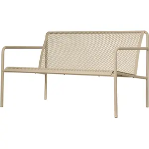 Ferm Living - Banc avec dossier Dapple - Beige - Acier galvanisé therm...Vendu parmade-in-design