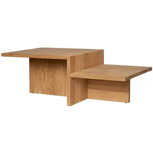 Table basse en bois FSC Distinct Ferm Living Bois clair taille unique pas cher