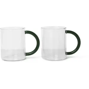 Lot de 2 tasses Still - transparent Ferm LIVING pas cher