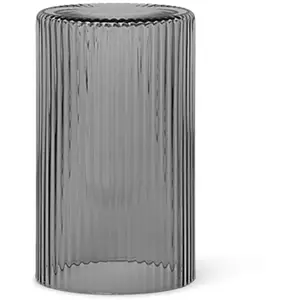 Ferm Living - Verre Ripple - Gris - Verre soufflé bouche - Designer Tr...