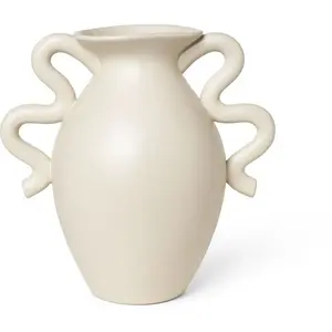 Comparateur de prix : ferm LIVING Vase Verso Table, beige, hauteur 27 cm, céramique