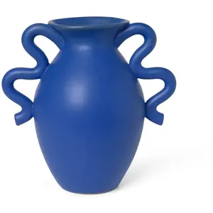 ferm LIVING Vase Verso Table, bleu, hauteur 27 cm, céramique