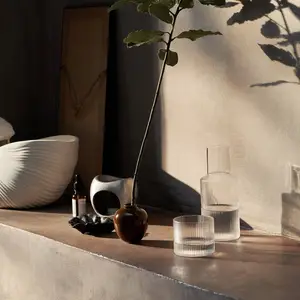 Ferm Living - Verres Ripple bas - Set de 4 Transparent taille unique pas cher