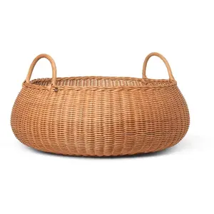 ferm LIVING Corbeille Braided Low, Ø 60 cm, hauteur 32 cm, rotin pas cher