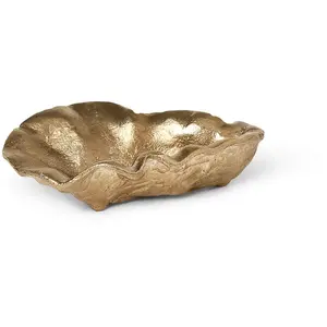 Ferm Living - Coupe Oyster - Métal - Laiton moulé massif