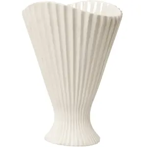 ferm LIVING Vase Fountain, blanc, hauteur 30,5 cm, céramique