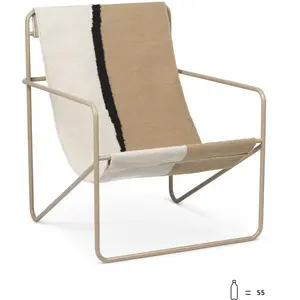Fauteuil noir et terre en métal beige Desert - Ferm Living