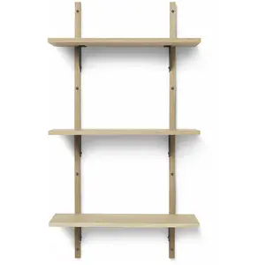 Étagère chêne naturel et laiton noir T/N Sector - Ferm Living