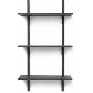 Étagère frêne anthracite et laiton noir T/N Sector - Ferm Living