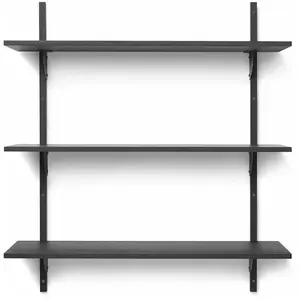 Étagère frêne anthracite et laiton noir T/W Sector - Ferm Living