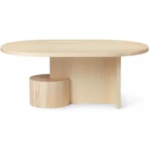 Table basse ovale en frêne naturel Insert - Ferm Living pas cher