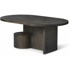 Table basse ovale en frêne cendré noir Insert - Ferm Living pas cher