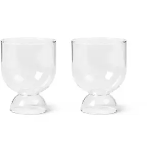 ferm LIVING Verre Still, 250 ml, transparent, Ø 7,7 cm, verre, 2 pièces