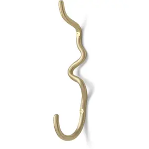 ferm LIVING Crochet Curvature, hauteur 19,7 cm, mat, laiton pas cher
