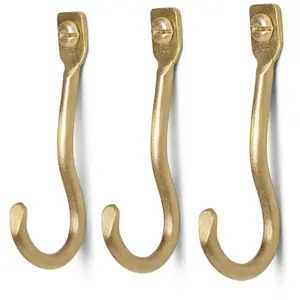 Set de 3 crochets Curvature - laiton Ferm LIVING