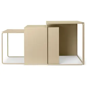 Tables d'appoint Cluster - lot de trois - cachemire Ferm LIVING pas cher