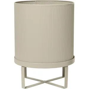 ferm LIVING Pot de fleurs Bau, beige, acier, Ø 28 cm