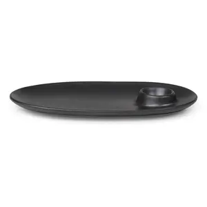 Ferm Living - Assiette Flow - Noir - Porcelaine émaillée - Designer Tr... pas cher
