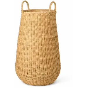 ferm LIVING Panier à linge Braided, Ø 42 cm, hauteur 80 cm, rotin pas cher