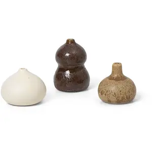 Set de 3 mini vases Komo - multi Ferm LIVING pas cher