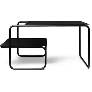 Comparateur de prix : Ferm Living - Table basse Level - Noir - Acier revêtement poudre