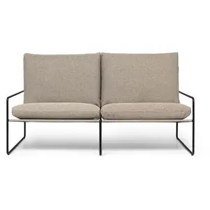 Canapé 2 places extérieur sable et métal noir Desert - Ferm Living pas cher
