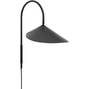 Comparateur de prix : ferm LIVING Applique murale Arum Swivel, noir, 47 cm, connecteur