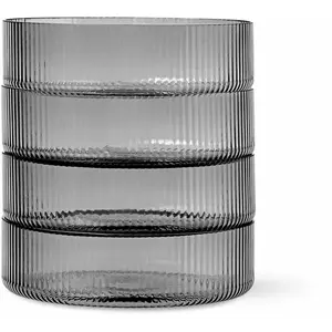 Ferm Living - Set De 4 Bols De Service Ripple - Smocked Grey - Gris