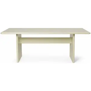 Table à manger en bois blanc 90 x 200 cm Rink - Ferm Living