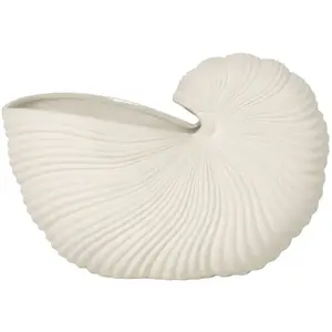 Ferm Living - Vase Shell - Blanc - Grès - Designer Trine Andersen