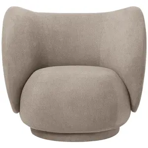 Fauteuil lounge sable bouclé Rico - Ferm Living