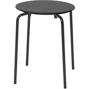 Ferm Living - Tabouret empilable Herman - Noir - Acier laqué époxy - D... pas cher