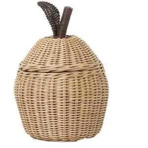 ferm LIVING Corbeille de rangement Apple, rotin, hauteur 28 cm pas cher