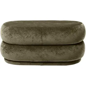 Ferm Living - Pouf Round - Gris - Velours - Designer Trine AndersenVendu parmade-in-design