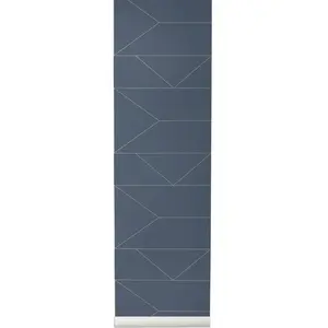 Papier peint Lines bleu - Ferm Living pas cher