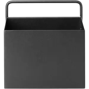 Pot de fleurs Wall Box - noir - carré Ferm LIVING pas cher