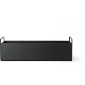 ferm LIVING Plant Box Small, noir, 45 x 16 x 14 cm, acier pas cher