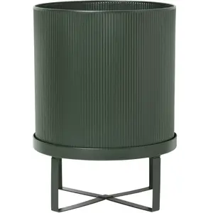 Grand pot de jardinage en acier vert foncé 28 x 38 cm Bau - Ferm Living pas cher