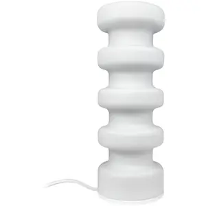 Dyberg Larsen Lampe de table Luna, blanc, hauteur 33 cm, verre pas cher