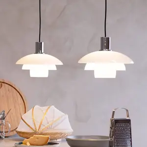 Comparateur de prix : Dyberg Larsen Suspension Morph, opale, Ø 28 cm, verre
