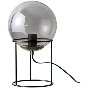 Comparateur de prix : Dyberg Larsen Moon lampe à poser sphère verre fumé