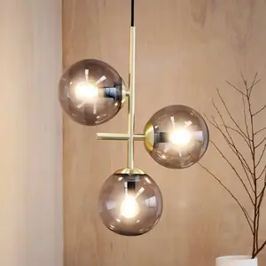 Comparateur de prix : Dyberg Larsen Como suspension, 3 lampes, laiton