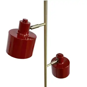 Comparateur de prix : Dyberg Larsen Lampadaire Ocean, rouge foncé, 160 cm, à 2 lampes.