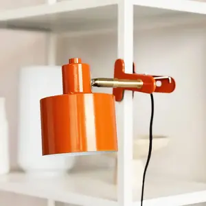 Lampe à pince Dyberg Larsen Ocean, orange, E14, métal pas cher