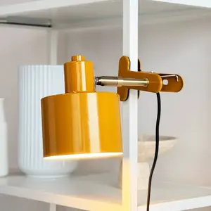 Lampe à pince Dyberg Larsen Ocean, curry, E14, métal pas cher
