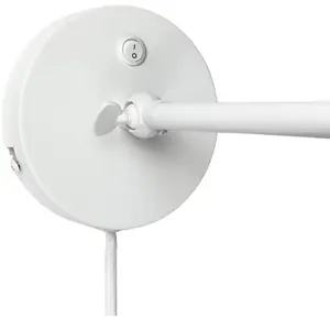 Applique murale Dyberg Larsen Futura, blanche, 15 W, câble, métal pas cher