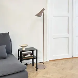 Lampadaire Dyberg Larsen DL12, beige/laiton, 139 cm, métal pas cher